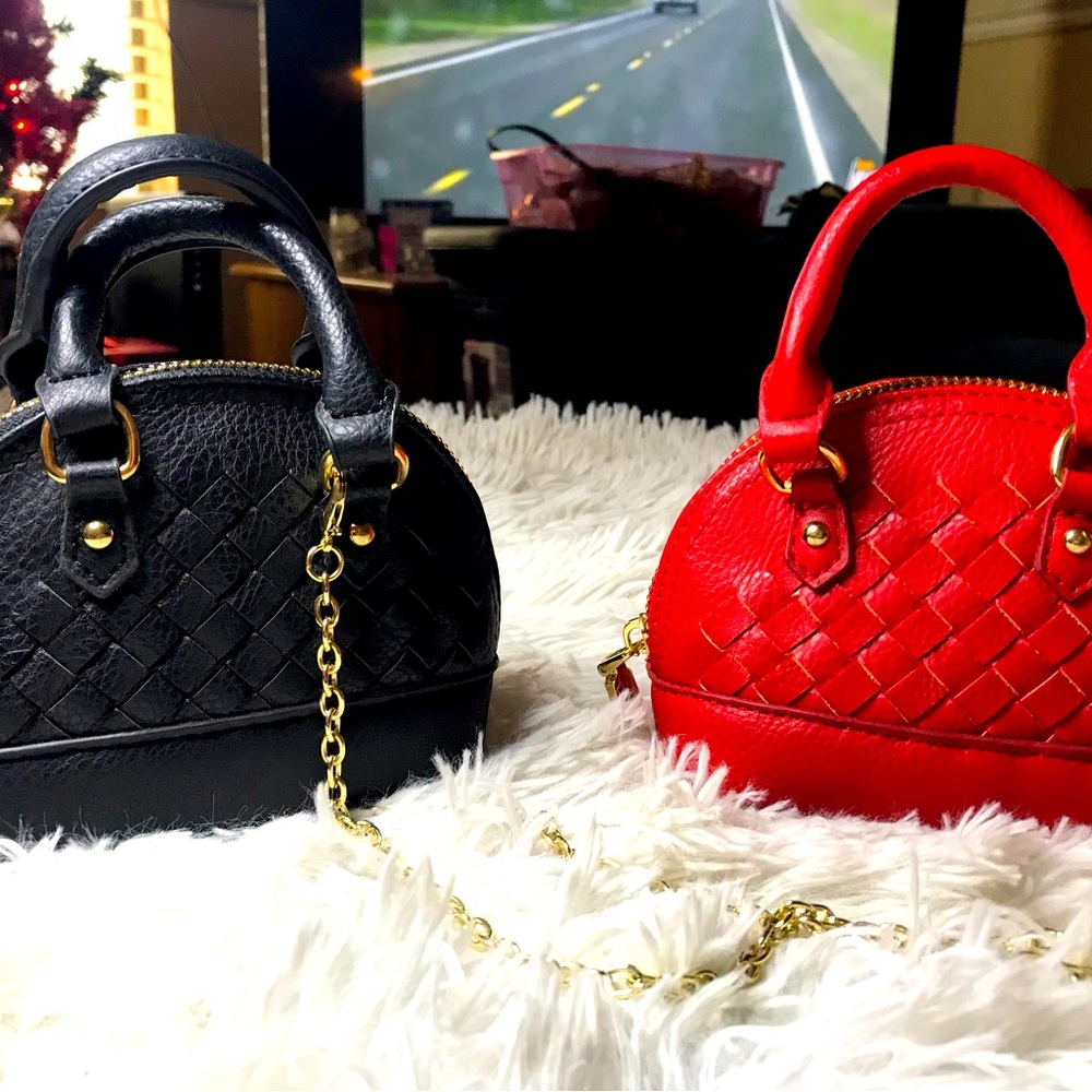 Cross body small bag or hand clutch .
